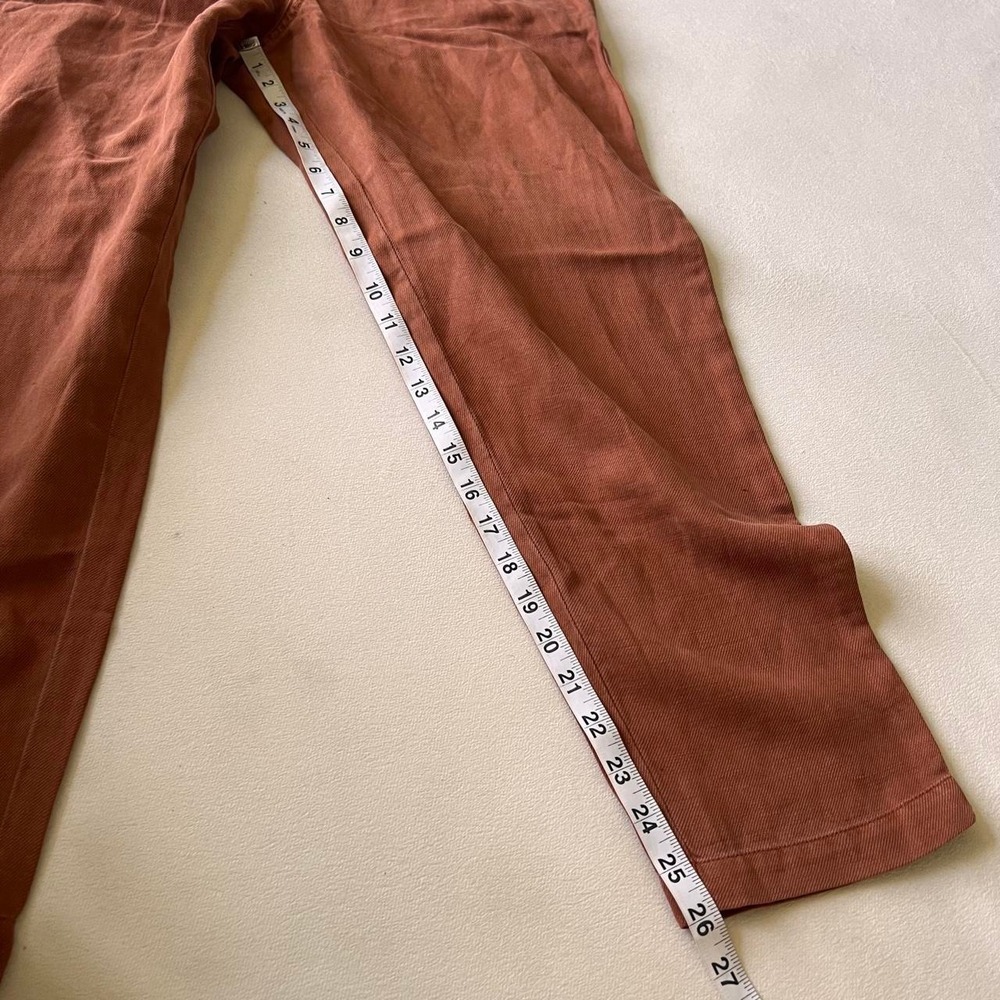 Aerie Brand NWT Rust Orange Overalls Linen Cottagecore Flowy Y2K Prairie Western - Picture 4 of 8